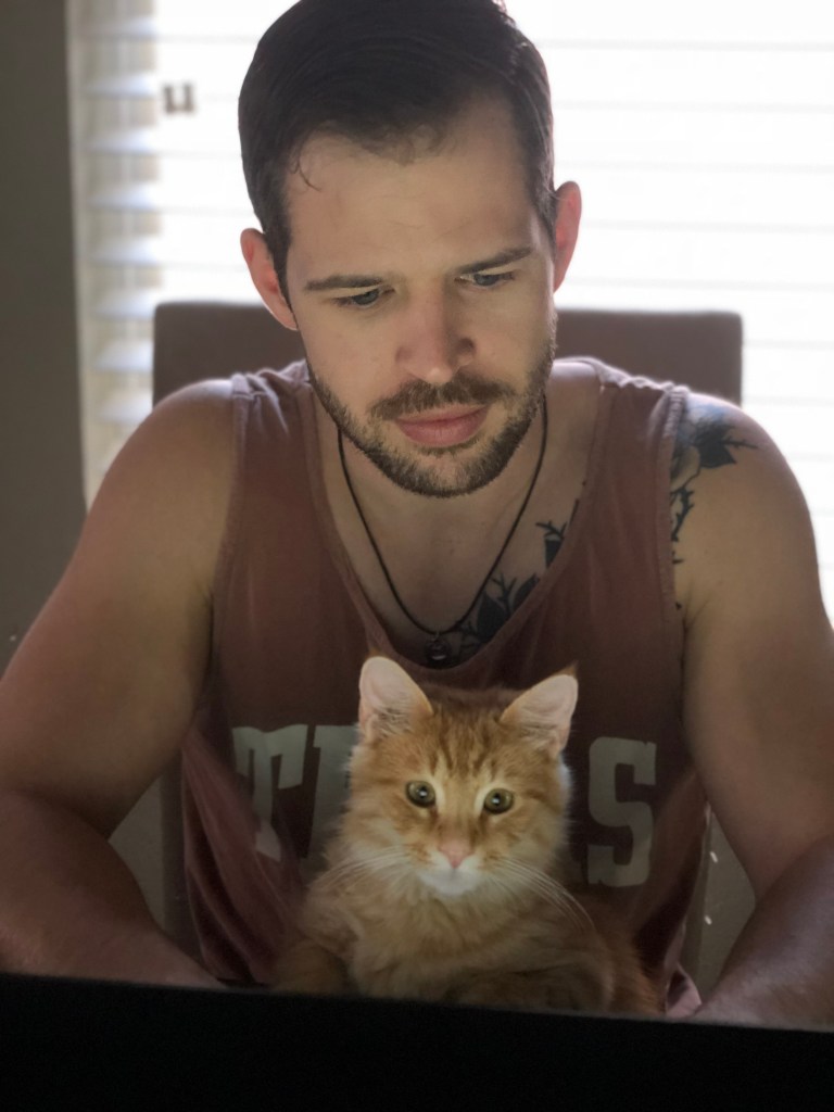 Steve with his cat